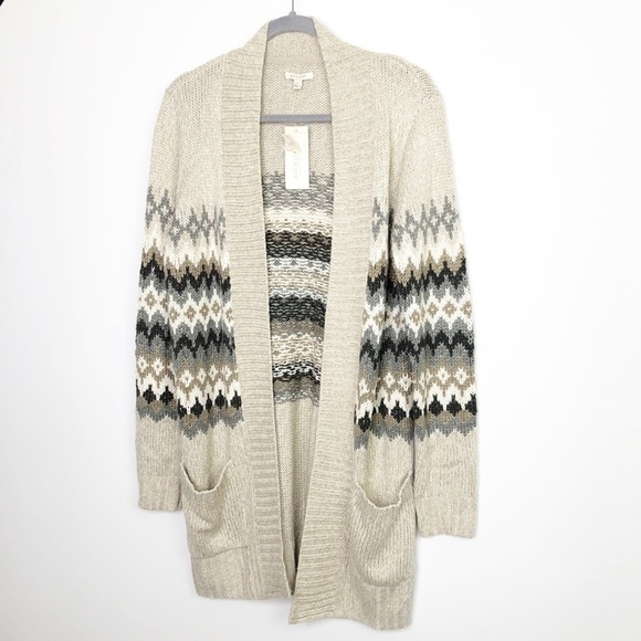 SONOMA fair isles lifestyle duster cardigan - Picture 1 of 13
